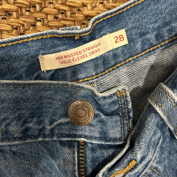 Levi’s light blue wide leg jeans. - Picture 2 of 4